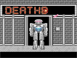 Title screen of Deathbots on the Nintendo NES.