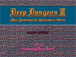 Title screen of Deep Dungeon 3 - Yuushi E No Tabi on the Nintendo NES.