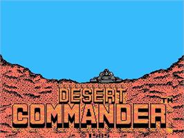 Title screen of Desert Commander on the Nintendo NES.