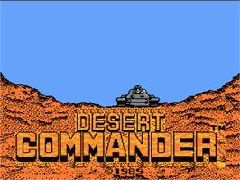 Title screen of Desert Commander on the Nintendo NES.