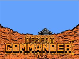 Title screen of Desert Commander on the Nintendo NES.
