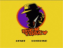 Title screen of Dick Tracy on the Nintendo NES.