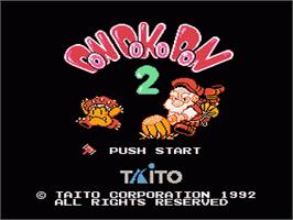 Title screen of Don Doko Don 2 on the Nintendo NES.