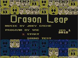 Title screen of Dragon Leap on the Nintendo NES.