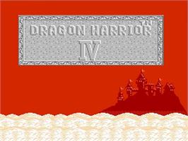 Title screen of Dragon Warrior 4 on the Nintendo NES.
