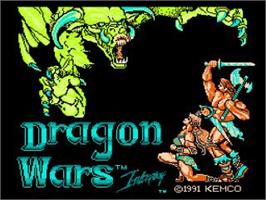 Title screen of Dragon Wars on the Nintendo NES.