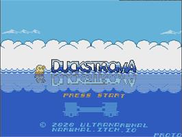 Title screen of Duckstroma on the Nintendo NES.