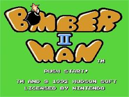 Title screen of Dynablaster on the Nintendo NES.