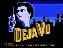 Title screen of Déjà Vu on the Nintendo NES.