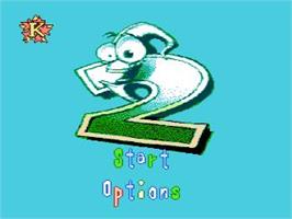Title screen of Earthworm Jim 2 on the Nintendo NES.