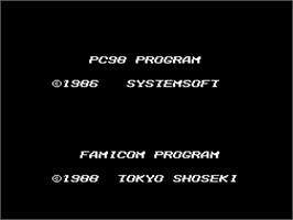 Title screen of Elysion on the Nintendo NES.