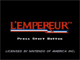Title screen of Empereur, L' on the Nintendo NES.