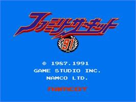 Title screen of Family Circuit '91 on the Nintendo NES.