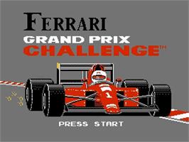 Title screen of Ferrari Grand Prix Challenge on the Nintendo NES.