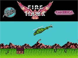 Title screen of Firehawk on the Nintendo NES.