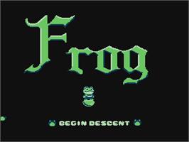 Title screen of Frog on the Nintendo NES.