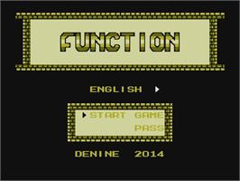 Title screen of Function on the Nintendo NES.
