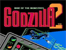 Title screen of Godzilla 2 - War Of The Monsters on the Nintendo NES.