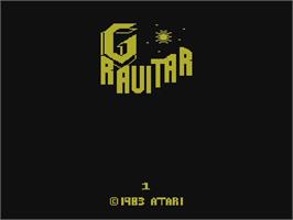 Title screen of Gravitar on the Nintendo NES.