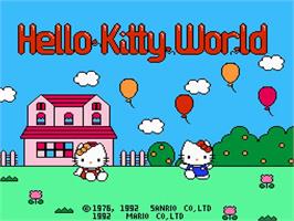 Title screen of Hello Kitty World on the Nintendo NES.