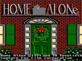 Title screen of Home Alone on the Nintendo NES.