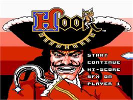Title screen of Hook on the Nintendo NES.