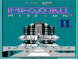 Title screen of Impossible Mission 2 on the Nintendo NES.