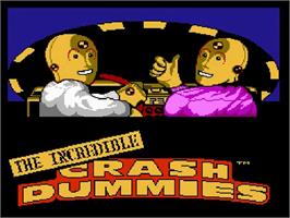 Title screen of Incredible Crash Dummies, The on the Nintendo NES.