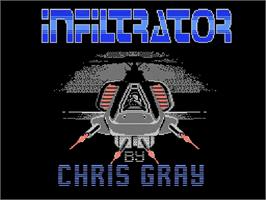 Title screen of Infiltrator on the Nintendo NES.
