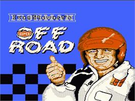 Title screen of Ironman Ivan Stewart's Super Off-Road on the Nintendo NES.