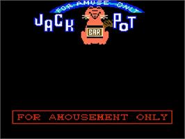 Title screen of Jackpot on the Nintendo NES.