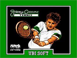 Title screen of Jimmy Connor's Tennis on the Nintendo NES.