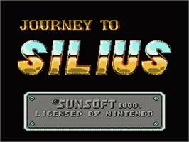 Title screen of Journey to Silius on the Nintendo NES.