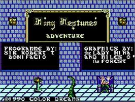 Title screen of King Neptune's Adventure on the Nintendo NES.