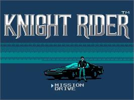 Title screen of Knight Rider on the Nintendo NES.