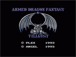 Title screen of Kouryu Densetsu Villgust Gaiden on the Nintendo NES.