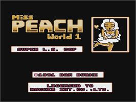 Title screen of L.a Cop - Miss. Peach World on the Nintendo NES.