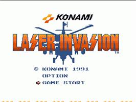 Title screen of Laser Invasion on the Nintendo NES.