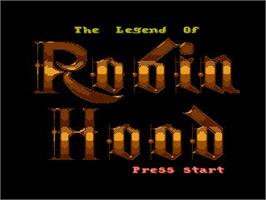 Title screen of Legend Of Robin Hood, The on the Nintendo NES.