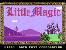 Title screen of Little Magic on the Nintendo NES.