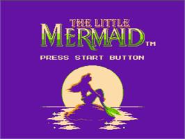 Title screen of Little Mermaid on the Nintendo NES.