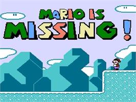 Title screen of Mario is Missing on the Nintendo NES.