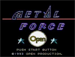 Title screen of Metal Force on the Nintendo NES.