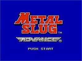 Title screen of Metal Slug Advance on the Nintendo NES.
