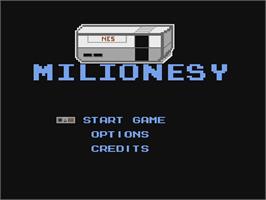 Title screen of Millionaire on the Nintendo NES.