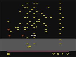 Title screen of Millipede on the Nintendo NES.