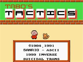 Title screen of Minna No Taabou No Nakayoshi Daisakusen on the Nintendo NES.