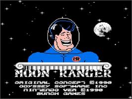 Title screen of Moon Ranger on the Nintendo NES.