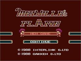 Title screen of Moulin Rouge Senki - Melville No Honoo on the Nintendo NES.
