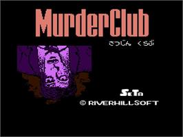 Title screen of Murder Club on the Nintendo NES.